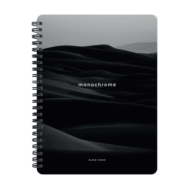 Тетрадь "Dune пустыня", A5, 120 листов, клетка, спираль сбоку, черный