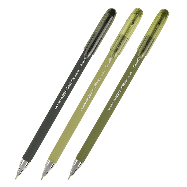 Ручка шариковая "PointWrite Verde", 0.38 мм., пластик, ассорти, синий