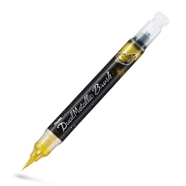 Маркер-кисть "Dual Metallic Brush", золотой металлик