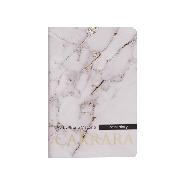 Ежедневник недатированный "Carrara", А7, 416 страниц, белый, золотой