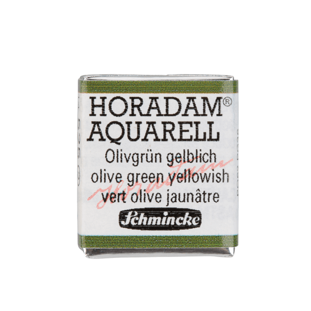 Краски акварельные "Schmincke Horadam", 525 зеленый оливково-желтый, полукювета