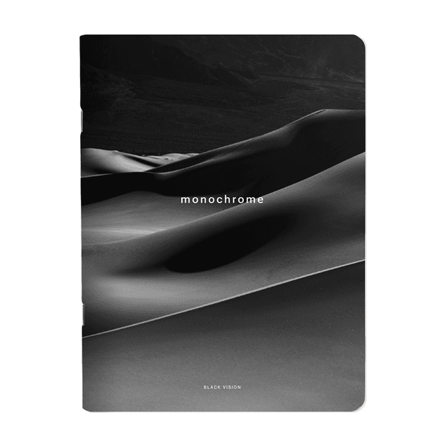Тетрадь "Dune бархан", A5+, 48 листов, клетка, скоба сбоку, черный