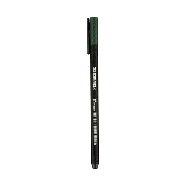 Ручка капиллярная "Sketchmarker Artist fine pen", 0.4 мм, зеленый насыщенный