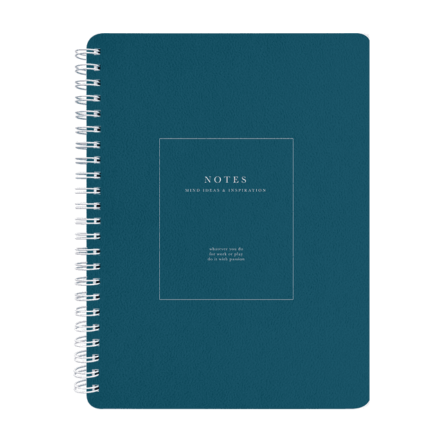 Тетрадь "Notes", A5, 80 листов, точка, спираль сбоку, синий
