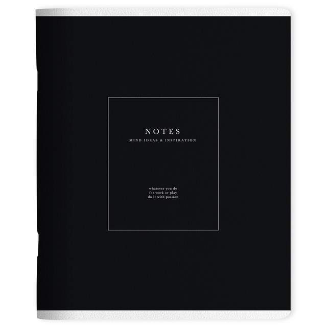 Тетрадь "Notes", А5, 48 листов, клетка, черный