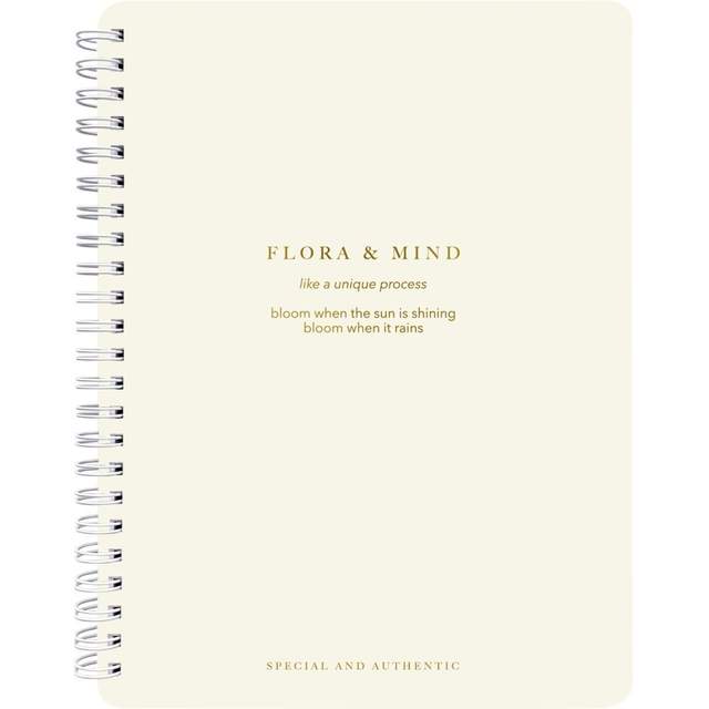 Тетрадь "Flora", А5, 80 листов, точка, молочный