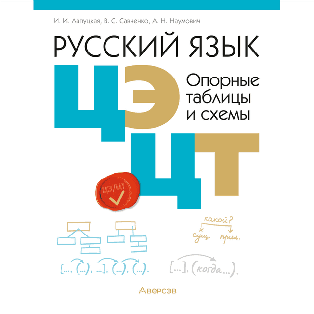 Книга "Русский язык. ЦЭ. ЦТ. Опорные таблицы и схемы", Лапуцкая И. И., Савченко В. С., Наумович А. Н.