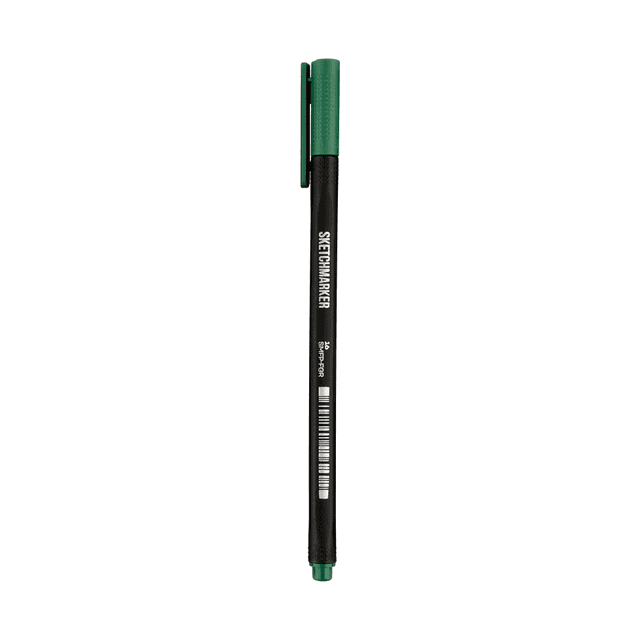 Ручка капиллярная "Sketchmarker Artist fine pen", 0.4 мм, зеленый лесной