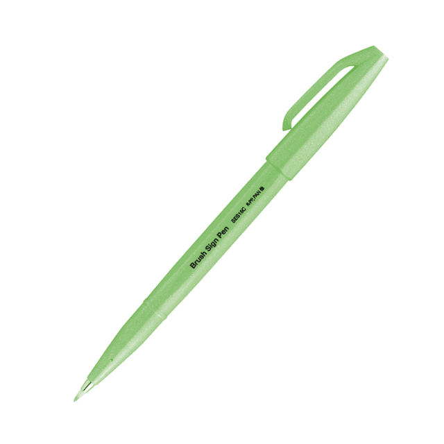 Маркер-кисть "Brush Sign pen", флуоресцентный зеленый