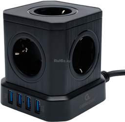 Сетевой фильтр Cablexpert TWR-5-U4-B-2