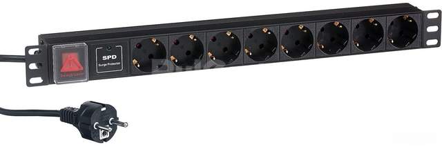 Блок розеток ExeGate ServerPro PDU-19H807 Al-8S-EU2-SW-SPD1
