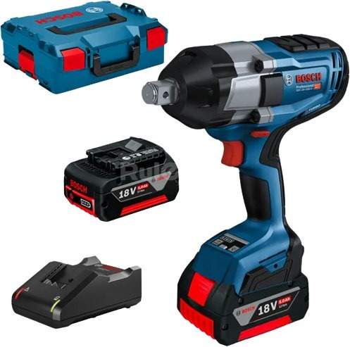 Гайковерт Bosch GDS 18V-1050 H 06019J8522 (с 2-мя АКБ, кейс)