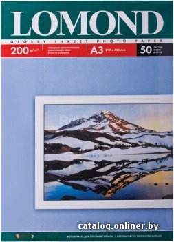 Фотобумага Lomond Глянцевая А3 200 г/кв.м. 50 листов (0102024)