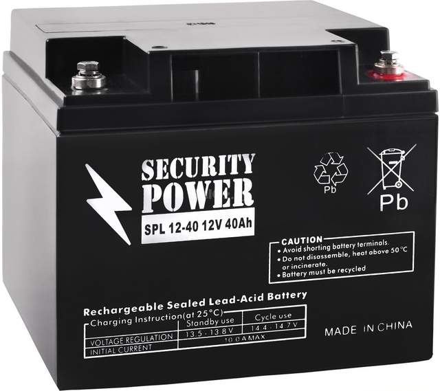 Аккумулятор для ИБП Security Power SPL 12-40 (12В/40 А·ч)