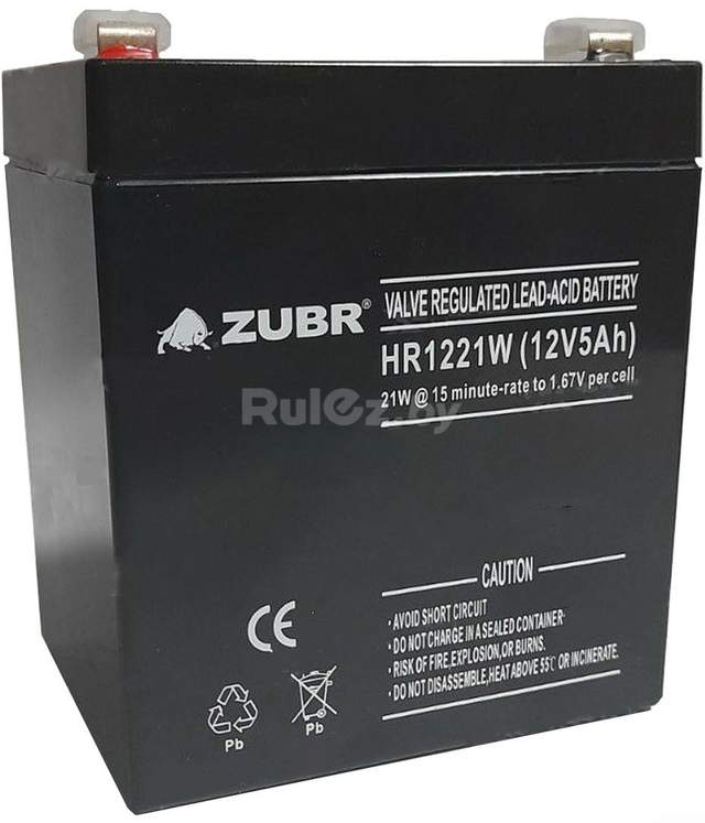 Аккумулятор для ИБП Zubr HR1221W 12V5Ah
