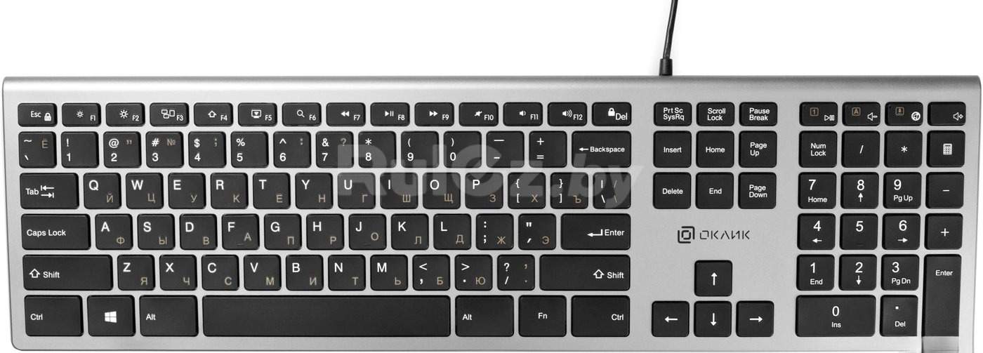 Клавиатура Oklick 890S (серебристый)