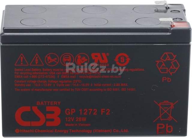 Аккумулятор для ИБП CSB GP1272 28W F2 (12В/7.2 А·ч)