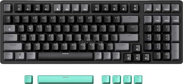 Клавиатура JEGG ZA99 Black Grey Green (TNT Yellow)