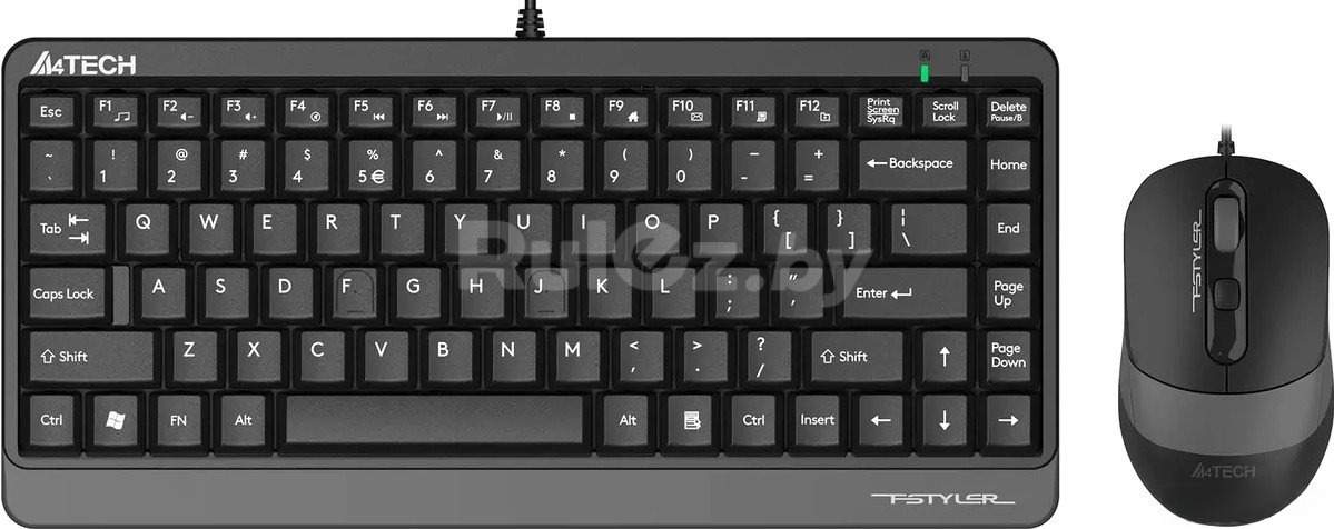 Офисный набор A4Tech Fstyler F1110 (черный/серый)