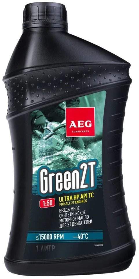 Моторное масло AEG Lubricants Green HP 2T API TC (зеленый) 1л