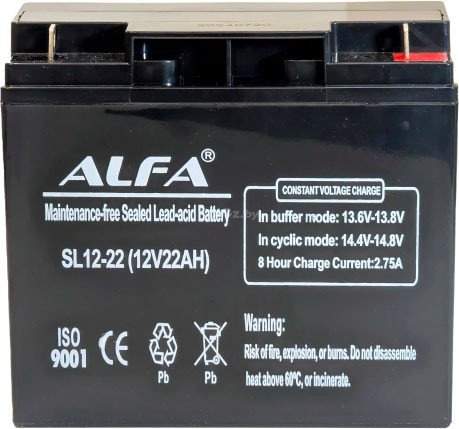 Аккумулятор для ИБП ALFA SL12-22 (12V-22Ah)