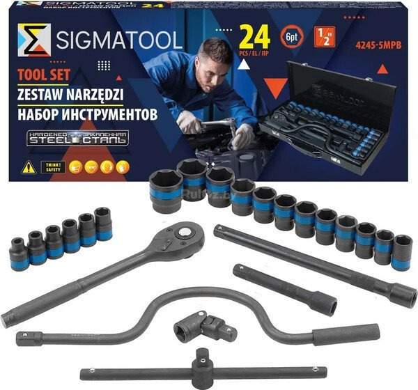 Универсальный набор инструментов Sigmatool 4245-5MPB (24 предмета)
