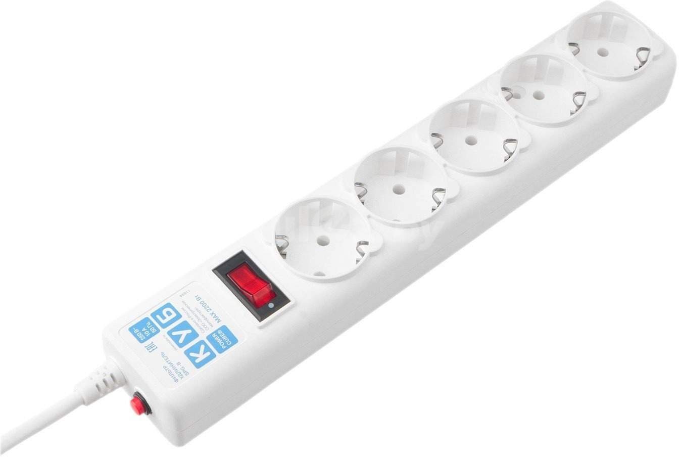 Сетевой фильтр Power Cube 5 розеток, белый, 5 м (SPG-B-15-WHITE)