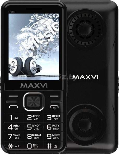 Кнопочный телефон Maxvi P110 (черный)