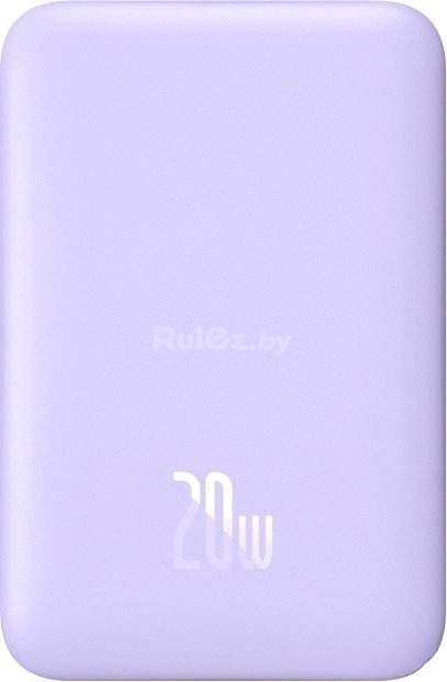 Внешний аккумулятор Baseus Magnetic Mini Air Wireless Fast Charge Power Bank 20W 6000mAh (сиреневый, китайская версия)