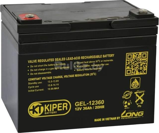 Аккумулятор для ИБП Kiper GEL-12360 (12В/36 А·ч)