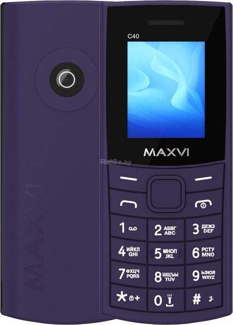 Кнопочный телефон Maxvi C40 (фиолетовый)