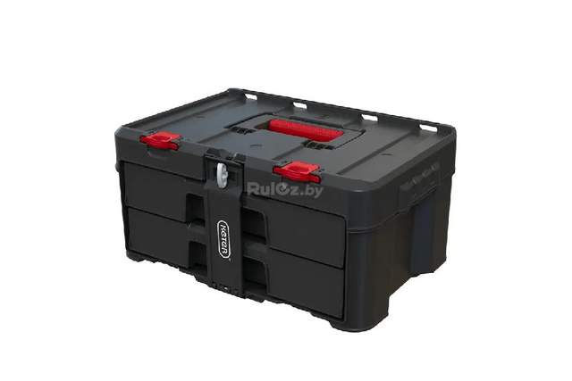 Ящик для инструментов Keter Stack'N'Roll 2 Drawers, чёрный/красный Keter 253384
