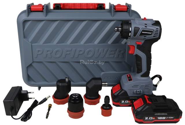 Дрель-шуруповерт Profipower MKBL-18BM (с 2-мя АКБ, кейс, сменные патроны)