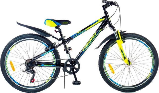 Велосипед Favorit Mateo 24MDA MAT24MD12BK-AL (черный/желтый)