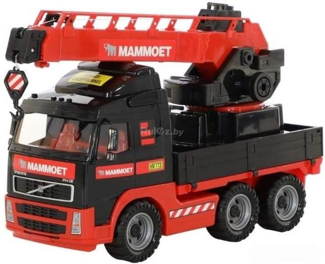 Игрушечный транспорт Полесье Автомобиль-кран с краном Mammoet Volvo 56979