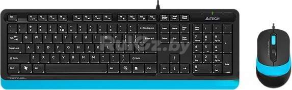 Офисный набор A4Tech Fstyler F1010 (черный/синий)