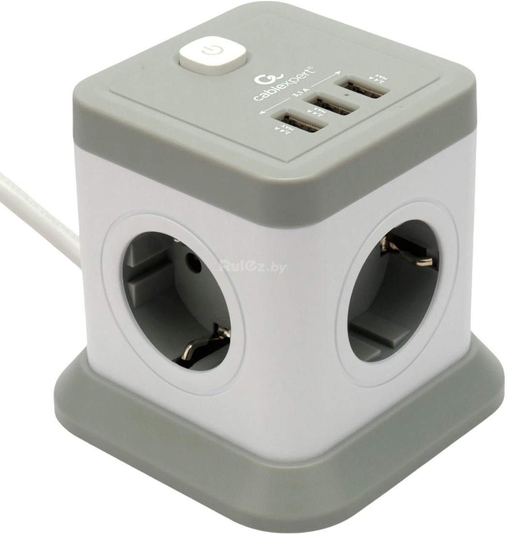 Сетевой фильтр Cablexpert TWR-4-U3-W-3