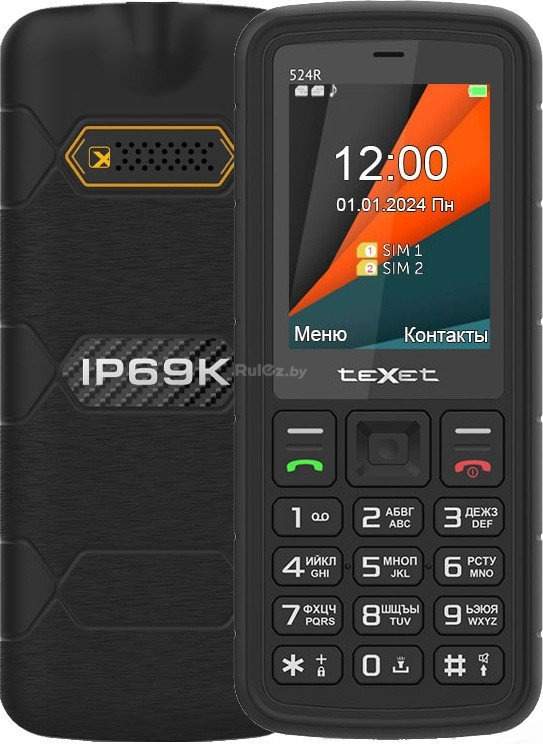Кнопочный телефон TeXet TM-524R (черный)