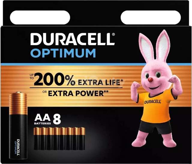 Батарейка DURACELL Optimum AA/LR6 MN 1500/8 Alkaline 1.5V (8шт)