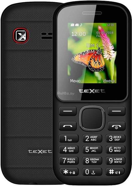 Мобильный телефон TeXet TM-130 (черный/красный)
