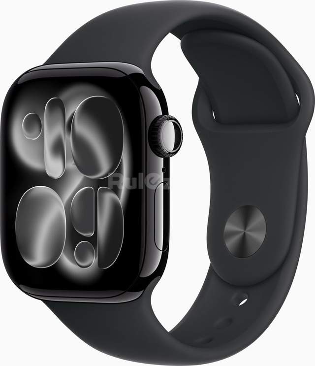 Умные часы Apple Watch Series 11 42 мм (алюминиевый корпус, черный/черный, спортивный силиконовый ремешок M/L)