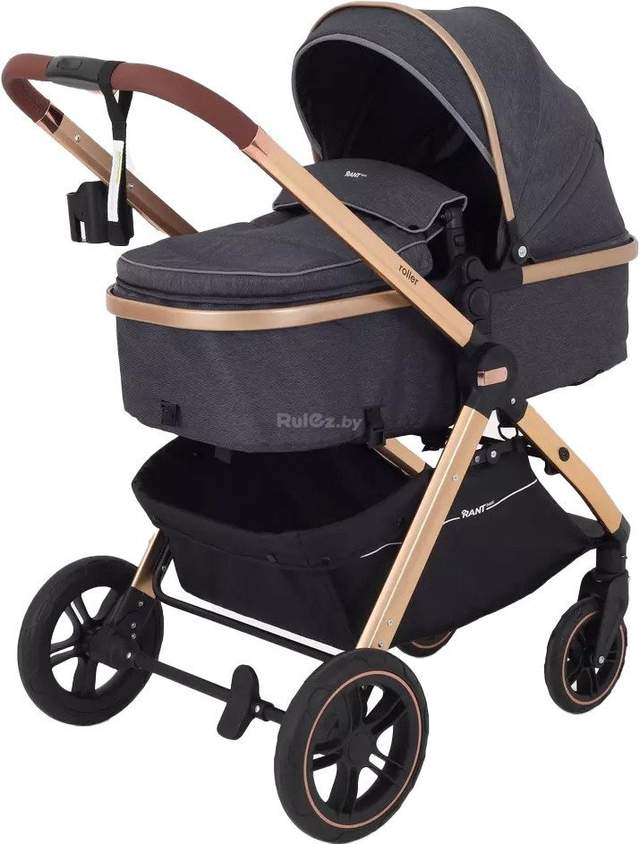 Универсальная коляска Rant Basic Roller Gold RA161 (2 в 1, grey)