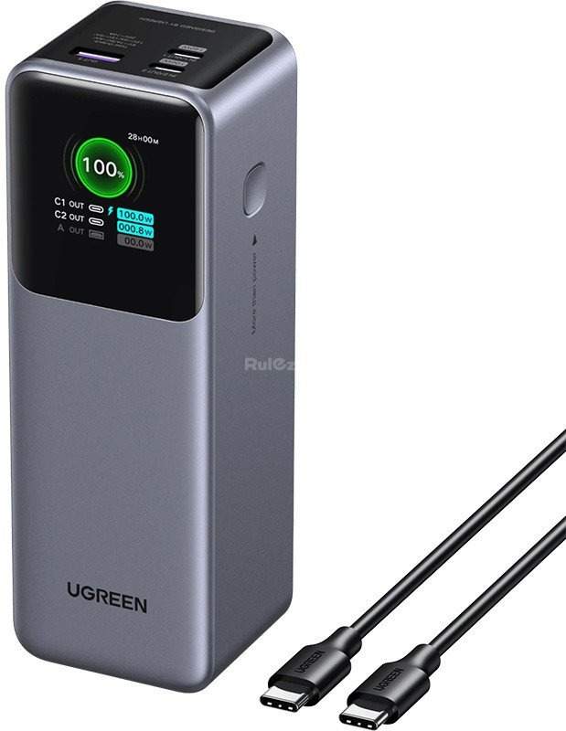 Внешний аккумулятор Ugreen PB722 25000mAh (серый)