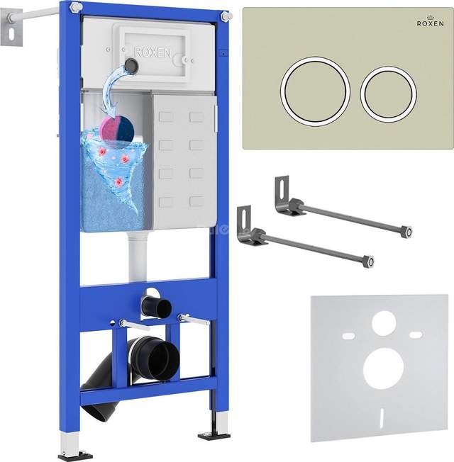 Инсталляция для унитаза Roxen StounFix Slim 966176 Roxen StounFix Dual Fresh 966176