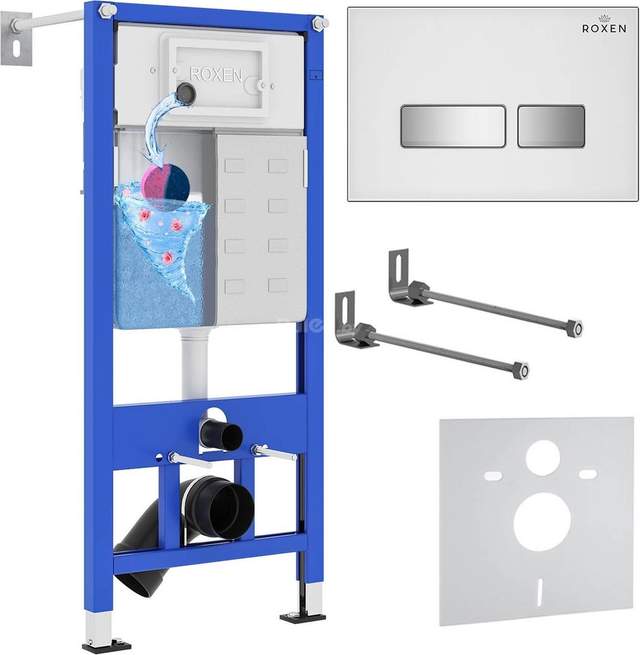 Инсталляция для унитаза Roxen StounFix Slim 871161 Roxen StounFix Dual Fresh 871161