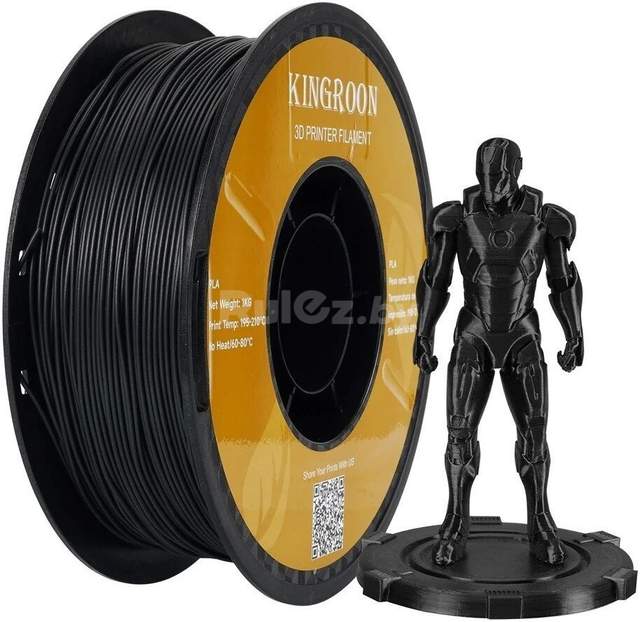 Филамент Kingroon PLA-CF 1.75мм HC135 (1 кг, черный)