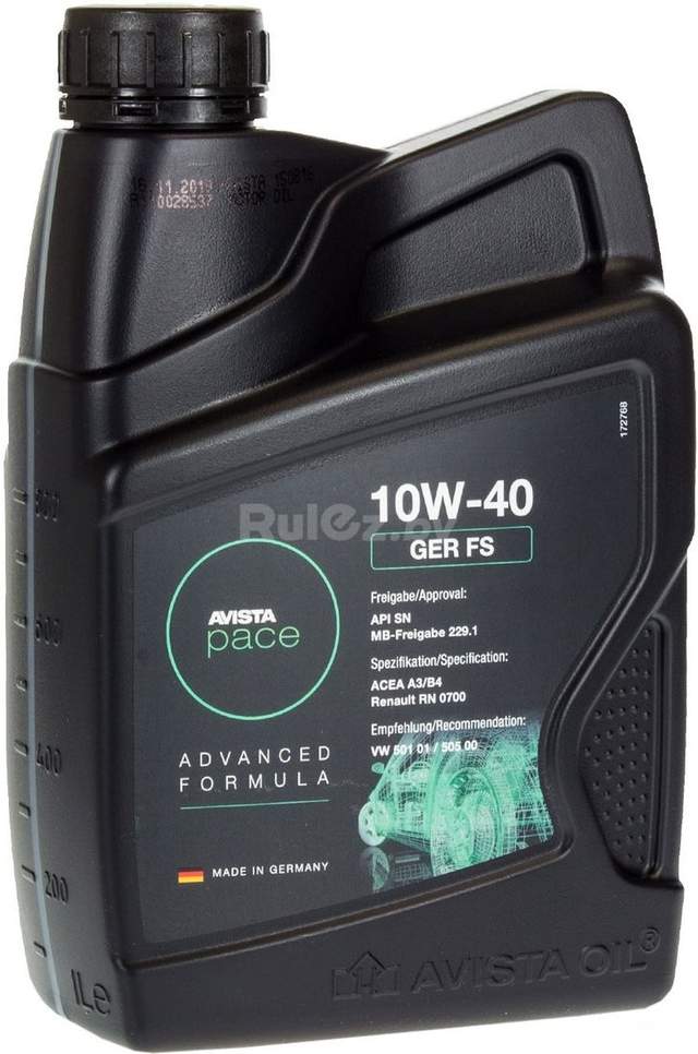 Моторное масло Avista pace GER FS 10W-40 1л