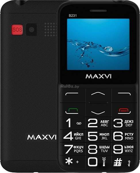 Кнопочный телефон Maxvi B231 (черный)