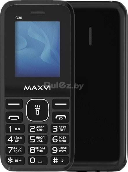 Кнопочный телефон Maxvi C30 (черный)