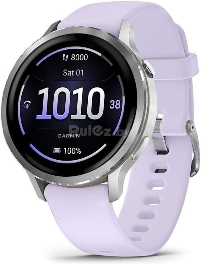 Умные часы Garmin Venu 4 41 мм (серебристый/сиреневый)